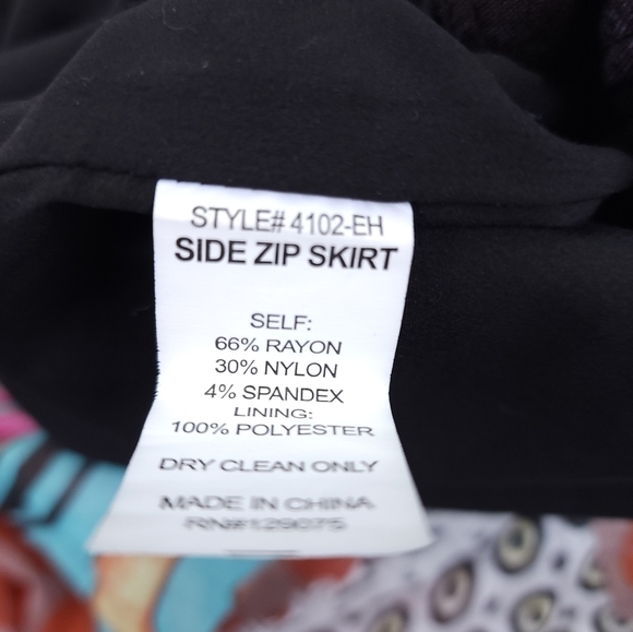 Woman Purple Brown Paisley Side Zip Skirt Sz 10 - Picture 4 of 7